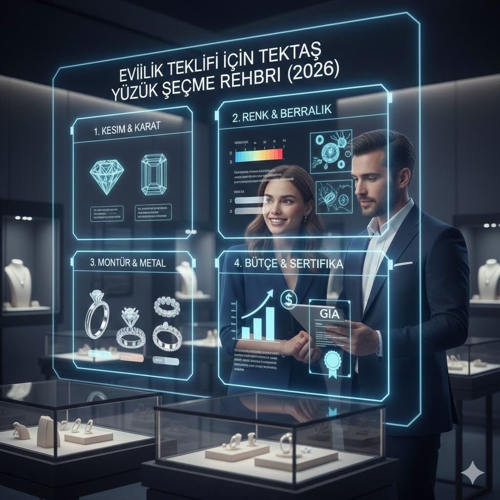 Evlilik Teklifi İçin Tektaş Yüzük Seçme Rehberi (2026)