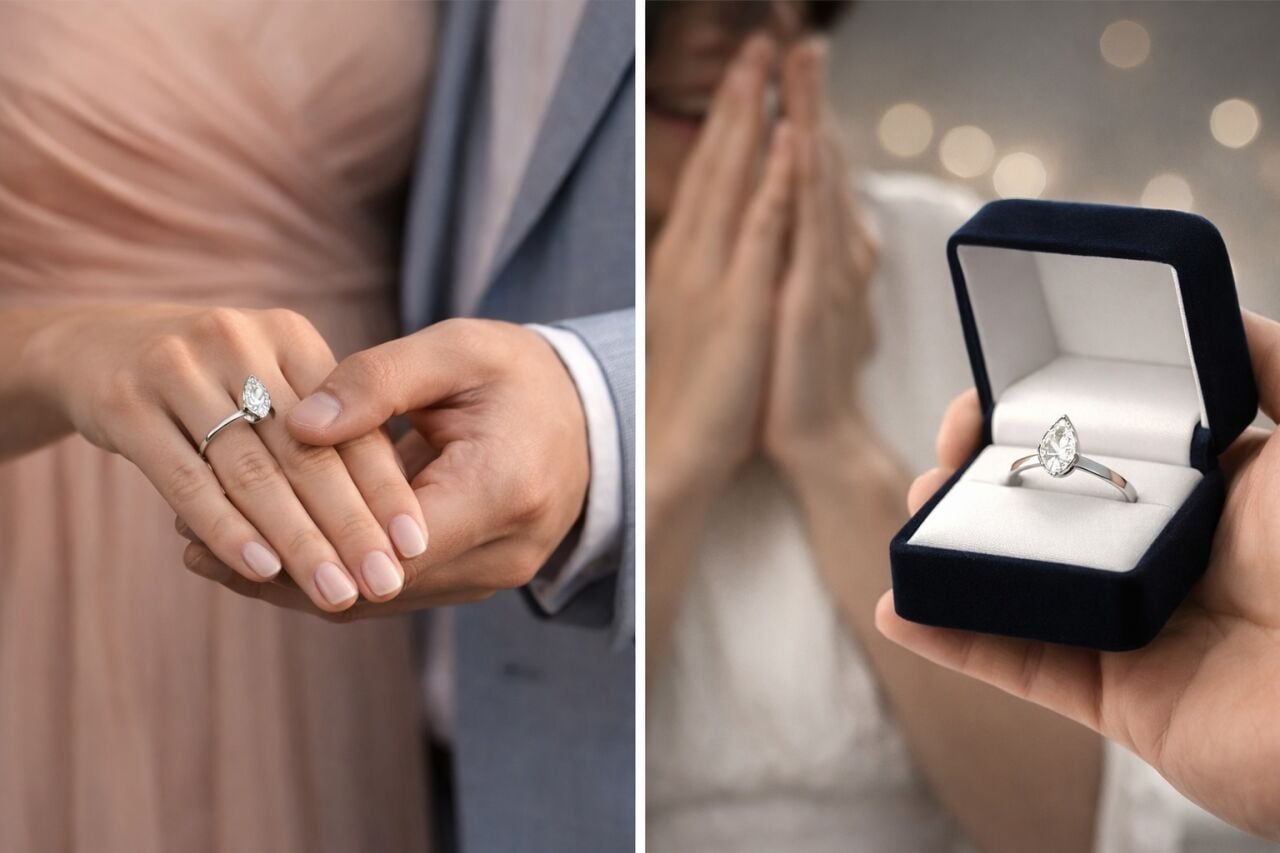 Damla Pırlanta Yüzük Nişan mı Evlilik Teklifi mi? Hangisine Daha Uygun?