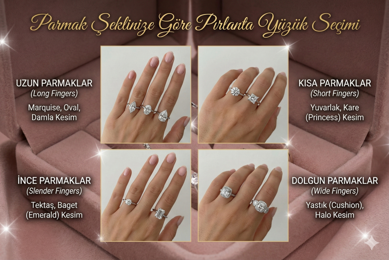 Parmak Şeklinize Göre Pırlanta Yüzük Seçimi