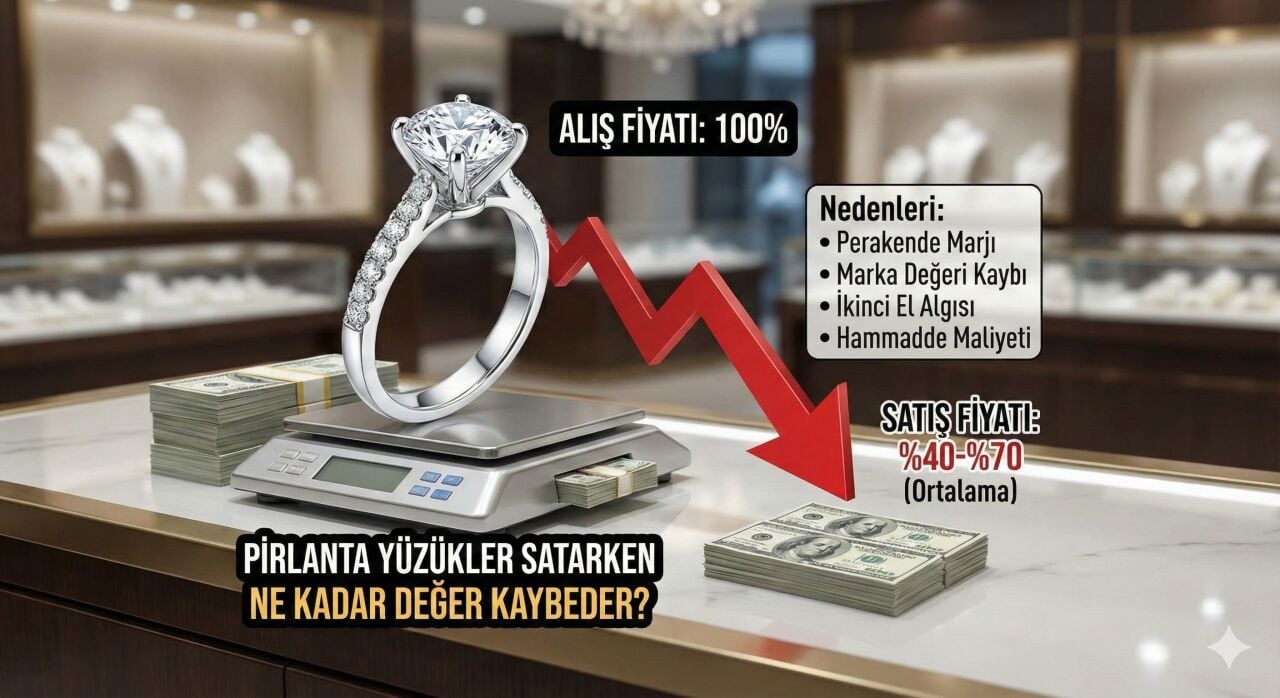 Pırlanta Yüzükler Satarken Ne Kadar Değer Kaybeder?