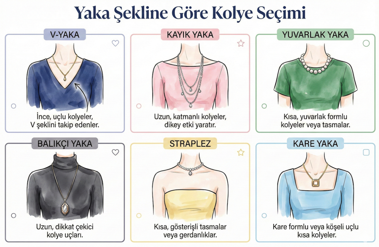 Yaka Şekline Göre Kolye Seçimi