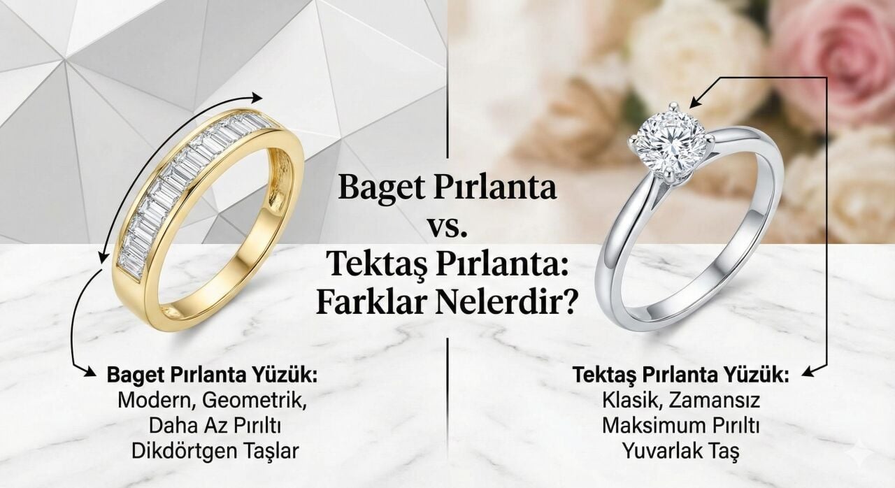 Baget Pırlanta Yüzük ile Tektaş Yüzük Arasındaki Farklar