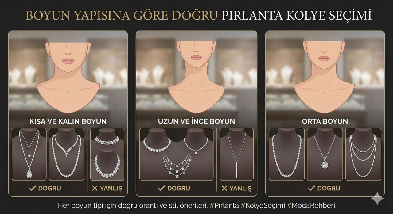 Boyun Yapısına Göre Doğru Pırlanta Kolye Seçimi