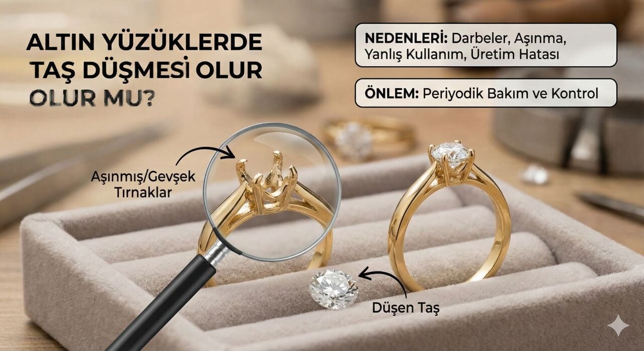 Altın Yüzüklerde Taş Düşmesi Olur mu?