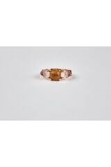 Farklı Renklerde Quartz Taşlı Rose Altın Yüzük
