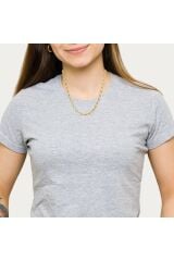 Uzun Ve Şık Retro Unisex Yeşil Altın Zincir Kolye