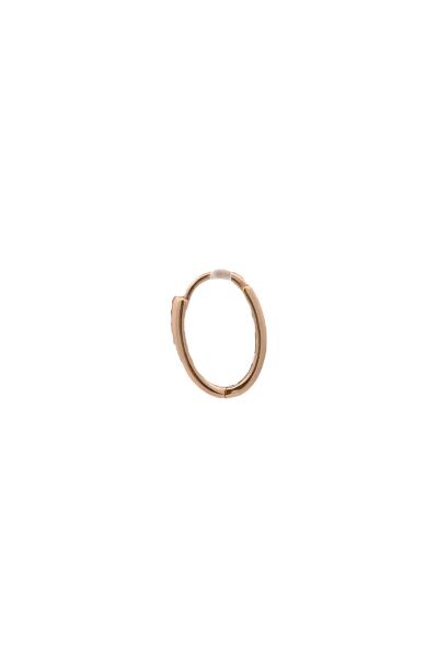 Oval Motifli Rose Altın Küpe