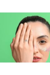 Pırlanta Piramit Montür Beyaz Altın Yüzük