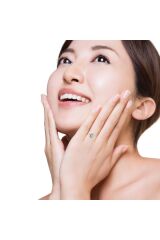 Pırlanta Taşlı Oval Model Kolları Kıvrımlı Beyaz Altın Yüzük