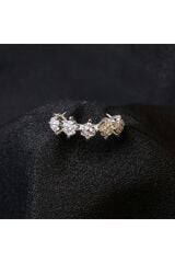 Pırlanta Coronet Beştaş Beyaz Altın Yüzük