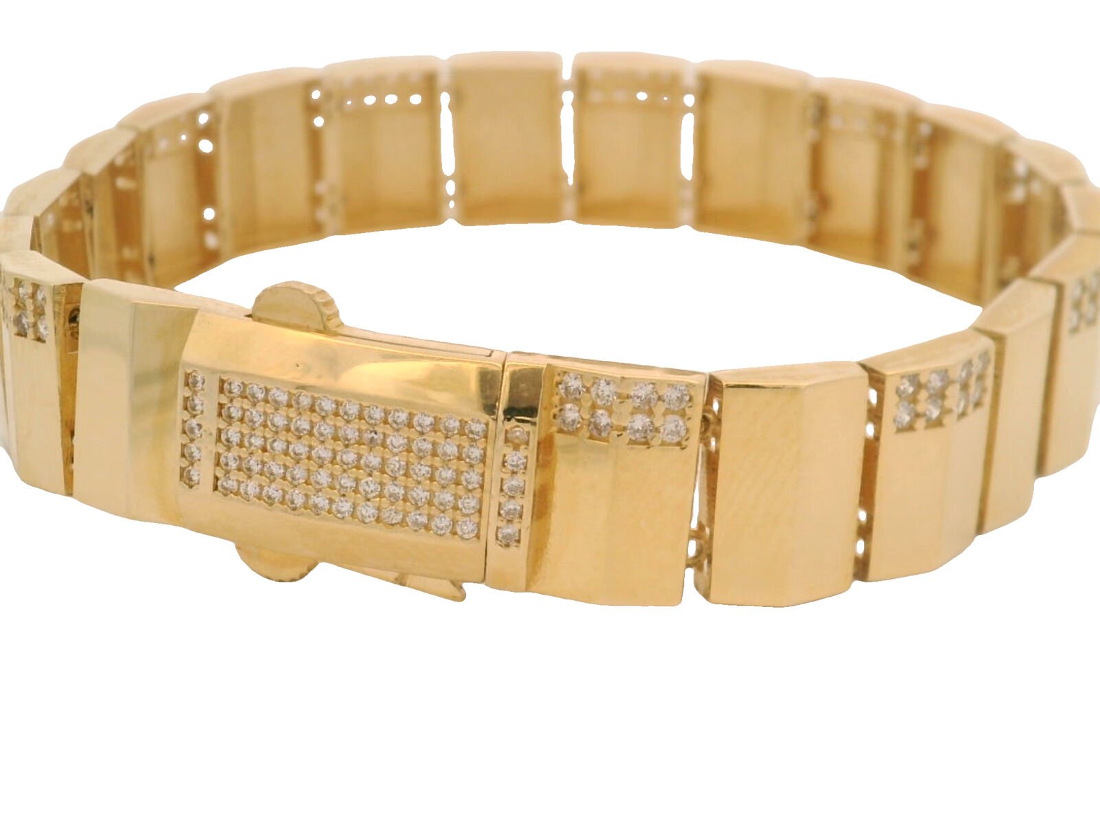 Zirkon Taş Detaylı Modern Ve Şık Tasarım Yeşil Altın Bileklik