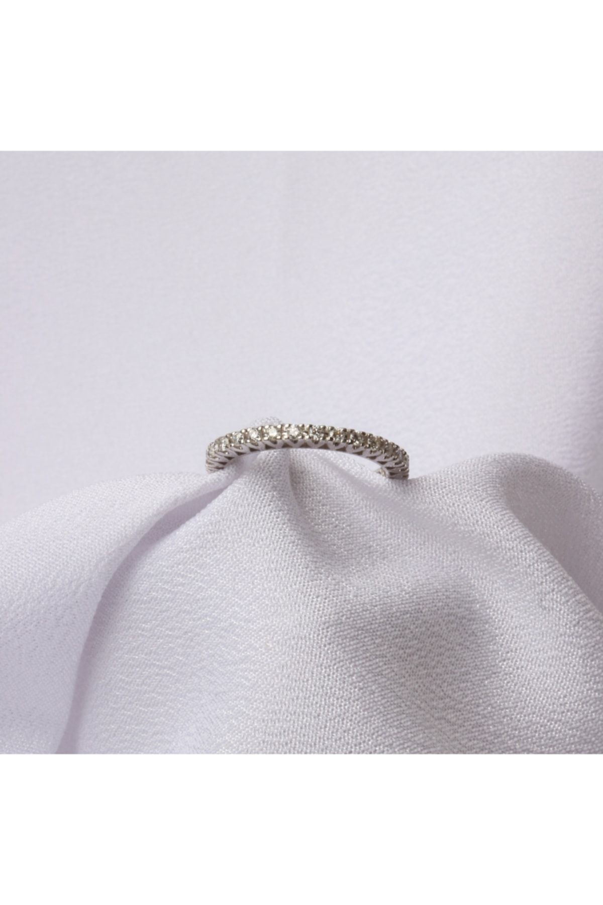 Pırlanta Tamtur Beyaz Altın Yüzük