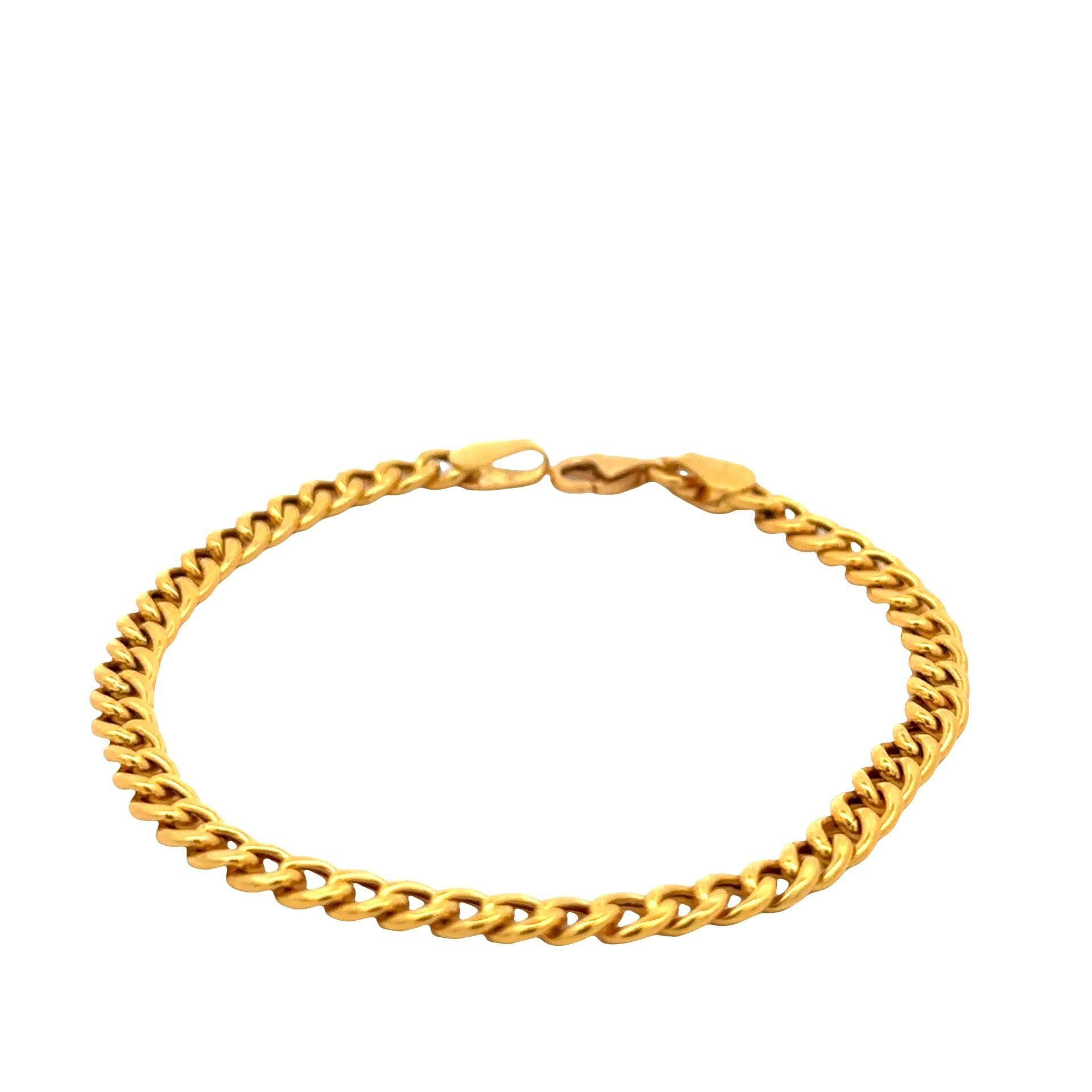 Klasik İnce Gurmet Model Unisex Sarı Altın Bileklik