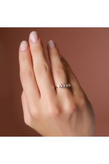 Pırlanta Takoz Tırnak Beştaş Beyaz Altın Yüzük