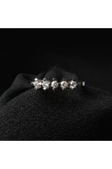 Pırlanta Takoz Tırnak Beştaş Beyaz Altın Yüzük