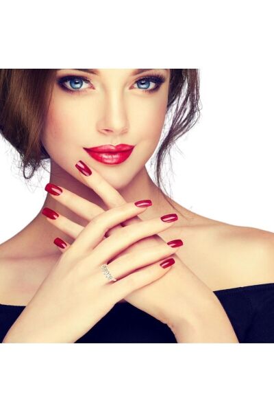 Zirkon Emerald Kesim Taşlı Beştaş Yeşil Altın Yüzük