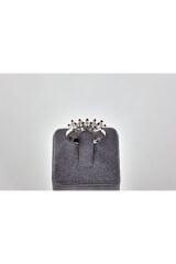 Pırlanta Takoz Tırnak Beştaş Beyaz Altın Yüzük