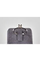 Pırlanta Takoz Tırnak Klasik Tektaş Beyaz Altın Yüzük