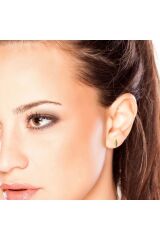 Damla Model Klasik Tarz Yeşil Altın Küpe