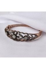 Elmas Coronet Rose Altın Kelepçe Bileklik