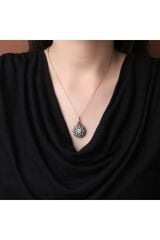 Elmas Coronet Gül Model Rose Altın Kolye